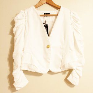🦋 WHITE BUSINESS CASUAL JACKET